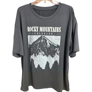 Colorado Rocky Mountains T-Shirt Grey Soft Material Knit Men’s Size L SHEIN